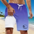 thumbnail image 2 of IWRICH Men's Summer Vacation 2 in 1 Swim Trunks with Compression Liner Bathing Suits Stretch Shorts with Pockets Purple XXXXL, 2 of 4
