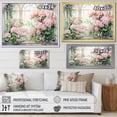 thumbnail image 4 of Designart "Gazing through Country Window at Pink Blossoms III" Floral Framed Wall Art - Traditional Pink Window Entryway Framed Wall Art, 4 of 6