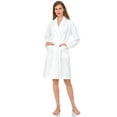 thumbnail image 4 of TowelSelections Women's Robe, Turkish Cotton Short Terry Bathrobe Large White, 4 of 5
