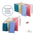 thumbnail image 3 of Smartsome | Wall Mounted | Clothes Drying Rack | 30" Wide | 20 Linear Feet Capacity | 8 Smooth Round Stainless Steel Rods | 60 lb Capacity | Fully Assembled | Compact Sturdy Space-Saving Design, 3 of 5