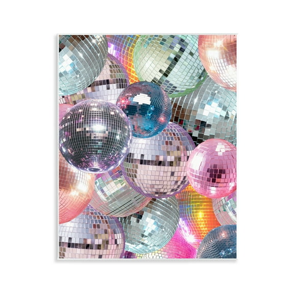 Stupell Industries Pastel Disco Balls Cluster Entertainment Painting Unframed Art Print Wall Art, 11 x 14