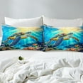 thumbnail image 4 of Erosebridal Sea Turtle Bed Sheets Set Twin Size, Ocean Sealife Bedding Twin Size, Kawaii Animal Sheet Set Twin, Microfiber Bedroom Decorative, 3-Piece, 4 of 7