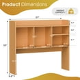 thumbnail image 3 of ZENSTYLE Freestanding Desk Organizer Tabletop Bookshelf with 4 Shelves Wood Frame Natural, 3 of 9