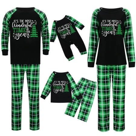 

Olilia Christmas Pajamas - IT S THE MOST Wonderful Time of the Year - Letter Printed Christmas PJs for Family 2024 Matching Sets 2 Piece Lounge Sets for Couples