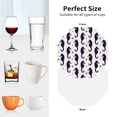 thumbnail image 6 of Lsque Seahorses and Hearts Pattern 4" Drink Coasters Set of 4, PVC Leather Absorbent Coasters, Table Coaster Set Decorative Coffee Cup Coasters Housewarming Gift -Octagon, 6 of 6