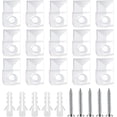 thumbnail image 1 of 30 Pack Crystal Clear Mirror Holder Clips, Plastic Mirror Holder Clips, Glass Retainer Clips Kit for Fixing Mirror,Mirror Hanging Kit Plastic with Screw and Anchor (Clear), 1 of 6