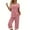 Pink, variant on HUJlwoi Lounge Sets for Women Trendy Graphic Short Sleeve Pjs Sleepwear Pocket Casual Pajama Suit 2 Piece Shirts and Capri Pants Loungewear