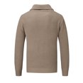 Mens Quarter Zip Sweater Zipper Up Lapel Polluver Lightweight