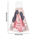thumbnail image 3 of Mother and Daughter Flowers Mothers Day Hanging Towels with Loop Hand Towels Nylon Fastener Tape Design Dish Cloths 2 Pieces, 3 of 7
