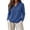 Dark Blue, variant on Womens Quarter Zip Sweatshirt, Collared Half Zip Long Sleeve Top, Fleece Lined Pullover with Zip Collar for Outdoor and Casual Wear