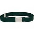 thumbnail image 1 of Kids Elastic Adjustable Strech Belt With Silver Square Buckle - Hunter Green, 1 of 1