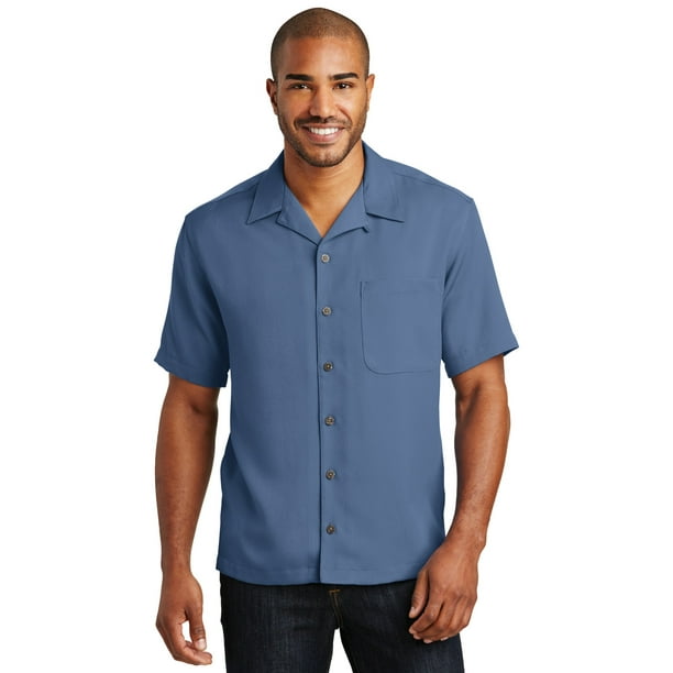 Port Authority Men S Perfect Open Collar Camp Shirt Walmart Com Walmart Com