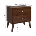 thumbnail image 6 of Prepac Milo Mid-Century Modern 2-Drawer Nightstand, 16"D x 25"W x 25"H, Cherry, 6 of 19