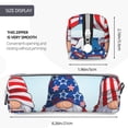 thumbnail image 3 of Yiaed Cute Gnomes in USA1 Print Leather Pencil Case - Leather Pen Pencil Holder - Elegant & Practical Pencil Pouch for Work & Office, 3 of 7