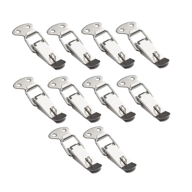 simhoa 10 Pieces Spring Loaded Toggle Latch Hasp Locks latches for Cabinet Case Box with Padlock Hole