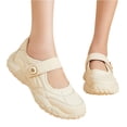 thumbnail image 2 of longantii Womens Orthopedic Mary Jane Sneakers Lightweight Comfortable Non Slip Casual Walking Shoes Breathable Soft Sole Ballerina Flats with Memory Foam Insole for Daily Wear Brown, 2 of 4