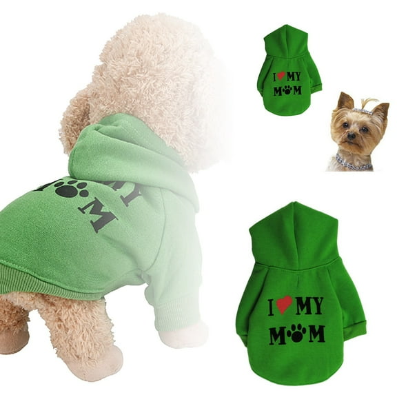 Pet Dog Clothes Autumn and Winter Clothes Pet Supplies Dog Clothes Cloth Hooded Mommy Pet Sweater