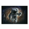 thumbnail image 1 of Galaxy Cutting Board, Astronaut in Outer Space with Andromeda Galaxy Fantasy Science Fiction Art Print, Decorative Tempered Glass Cutting and Serving Board, Small Size, Grey Orange, by Ambesonne, 1 of 1