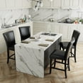 thumbnail image 5 of JESONVID Counter Height Bar Stools Set of 2, 38"H Solid Wood Counter Stools Barstools Chairs with Upholstered Back for Bar Kitchen Restaurant, Black, 5 of 8