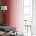thumbnail image 4 of Red Ombre Sheer Curtains 96 Inches Long 2 Panels Set, Window Sheer Curtains for Living Room/Bedroom, Red White Gradient Modern Abstract Art Light Filtering Rod Pocket Curtain 52'' x 96'' x 2, 4 of 7