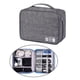 thumbnail image 5 of Organizador de electrónica organizador impermeable bolsa para accesorios electrónicos doble almacenamiento a prueba - Grey Gris perfecl Estuche de almacenamiento, 5 of 8