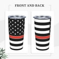thumbnail image 6 of Thin Red Line USA American Flag 20 oz Tumbler with Lids and Straws Stainless Steel Vacuum Coffee Mug for Car Home Office Outdoor Travel, 6 of 7