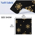 thumbnail image 5 of GZHJMY Christmas Gold Snowflake Cloth Napkins Washable Reusable Polyester Dinner Napkins 20 x 20 Inch for Home Weddings Parties Holiday Table Napkins Set of 6, 5 of 6