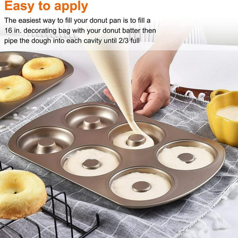 Amison Silicone Donut Pan Non-Stick Donut Mold for Baking Full Size Bagel  Doughnut,Dishwasher, Oven, Microwave, Freezer Safe