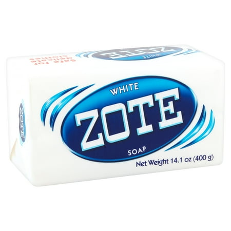 Zote White Laundry Bar Soap, Hand & Machine Wash, All Ages, Gentle & Long-Lasting, Laundry Detergent, Bar Cleanser with Sodium Tallowate, 14.1 oz