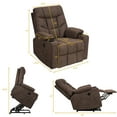 thumbnail image 2 of Gymax Power Lift Massage Recliner Chair with Remote Control, Brown, 2 of 10