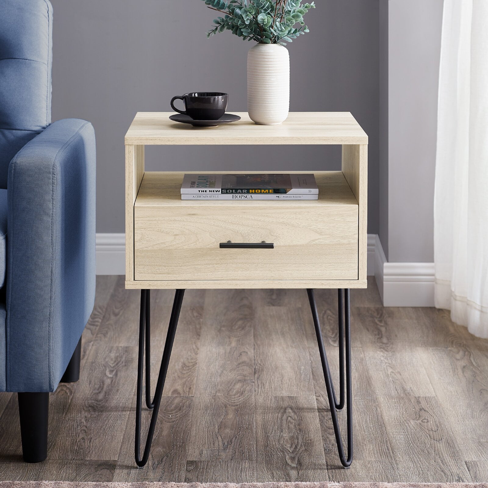 Kamille End Table with Storage Overall 25.25