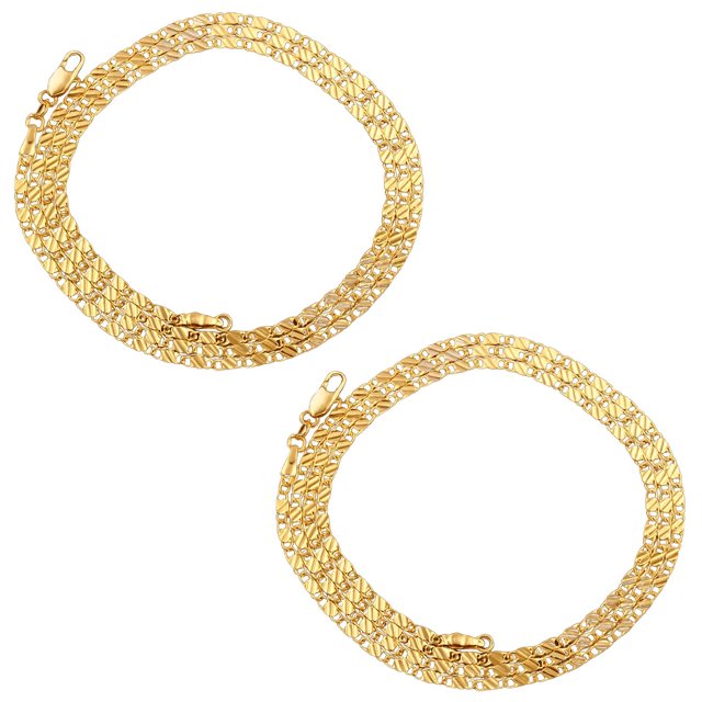 Collar de 45 cm AuraSparks 2Pzas Sterling 925 45cm 2mm de grosor