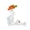 White-WH-home supplies, variant on LEFTHIGH Home Easter Bunny Figurine Juggling Rabbit Resin Decorative Sculpture Festive Ornament Gray Brown White 5.12x4.92 Inch 1-Pack House Essentials