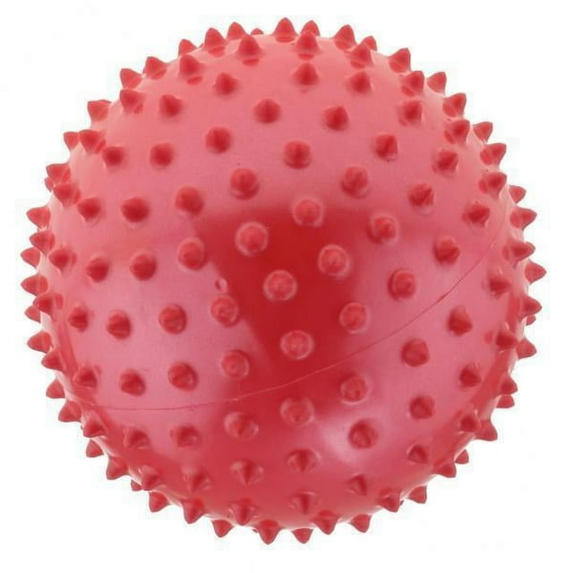 Milaget Balle Sensorielle de Massage à Bouton en PVC Gonflée 2x6 Pouces Jouet pour Enfants Rouge 2 Pcs