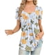 thumbnail image 1 of Blusa suelta de manga corta con cuello en V informal estampada a la moda para mujer OAVQHLG3B Store lin121212, 1 of 4