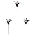 thumbnail image 2 of Clearance Under $10 | Gothic Halloween Skeleton and Pumpkin Picks with Black Feathers for Vase Centerpiece Decor White Skull, 2 of 5