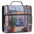 thumbnail image 5 of FORMRS Zipper Binder with Shoulder Strap 2-inch Ring 500 Sheet Capacity File Bag, Green Boat, 5 of 5