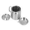 thumbnail image 1 of Oil Strainer Pot 304 Stainless Steel Oil Filter Large Capacity Ergonomic Handle Grease Container With Strainer for Home Kitchen 2L, 1 of 4