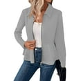 thumbnail image 3 of Women'S Pearl Trim Blazer Open Front Long Sleeve Shawl Collar Elegant Suits Jackets Silver XL, 3 of 7