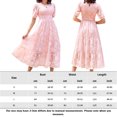 thumbnail image 3 of Vestido Plisado De Mujer Vestido plisado para mujer, manga abullonada, vestido de columpio grande, informal para fiesta (rosa M) Cgtredaw Para estrenar, 3 of 6