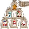 thumbnail image 3 of Bolsas de arpillera de Navidad JAMW Sencillez 10 piezas, 3 of 5