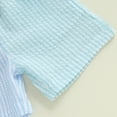 thumbnail image 4 of Hiiyo Boys Summer Outfits Color Block Short Sleeve Polo Shirt Checkered Shorts Set, Sizes 6M-4T, 4 of 8