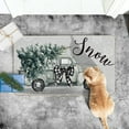 thumbnail image 3 of Sm:)e Truck Xmas Tree Winter Doormat, Christmas Home Decor Low-Profile Switch Rug Door Mat Floor Mat for Indoor Outdoor 17x29 Inch, 3 of 6