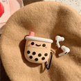 thumbnail image 3 of Funda de silicona para Airpods compatible con Airpods 1 y 2 Funda divertida con dibujos animados en 3D [Serie de bebidas enlatadas] (té con leche perlada), 3 of 5