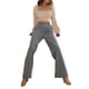 thumbnail image 2 of Sunloudy Blusas cortas con busto fruncido para mujer, manga larga de farol, cuello cuadrado, camisetas ajustadas Sunloudy  S M L XL, 2 of 8