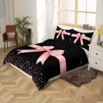 thumbnail image 4 of Erosebridal Cartoon Bow Comforter Cover Twin,Ribbon Bowknot Comforter Cover Twin,Pink Bling Sequins Print Duvet Cover Twin,Lightweight Bedroom Decorative Reversible,2 Pieces（No Comforter）, 4 of 7