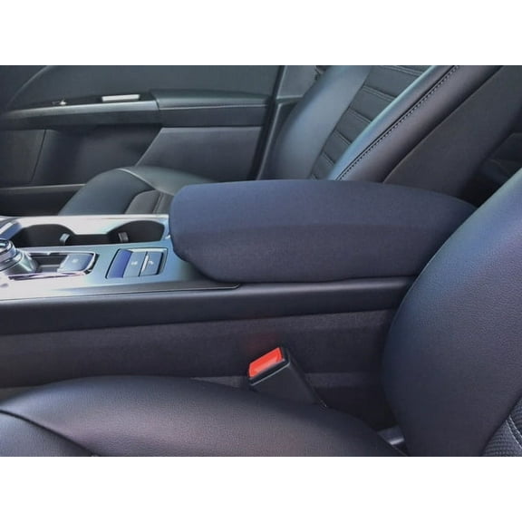 Auto Console Covers- Fits the Ford Fusion 2017-2020 Center Console Armrest Cover Waterproof Neoprene Fabric (Black)