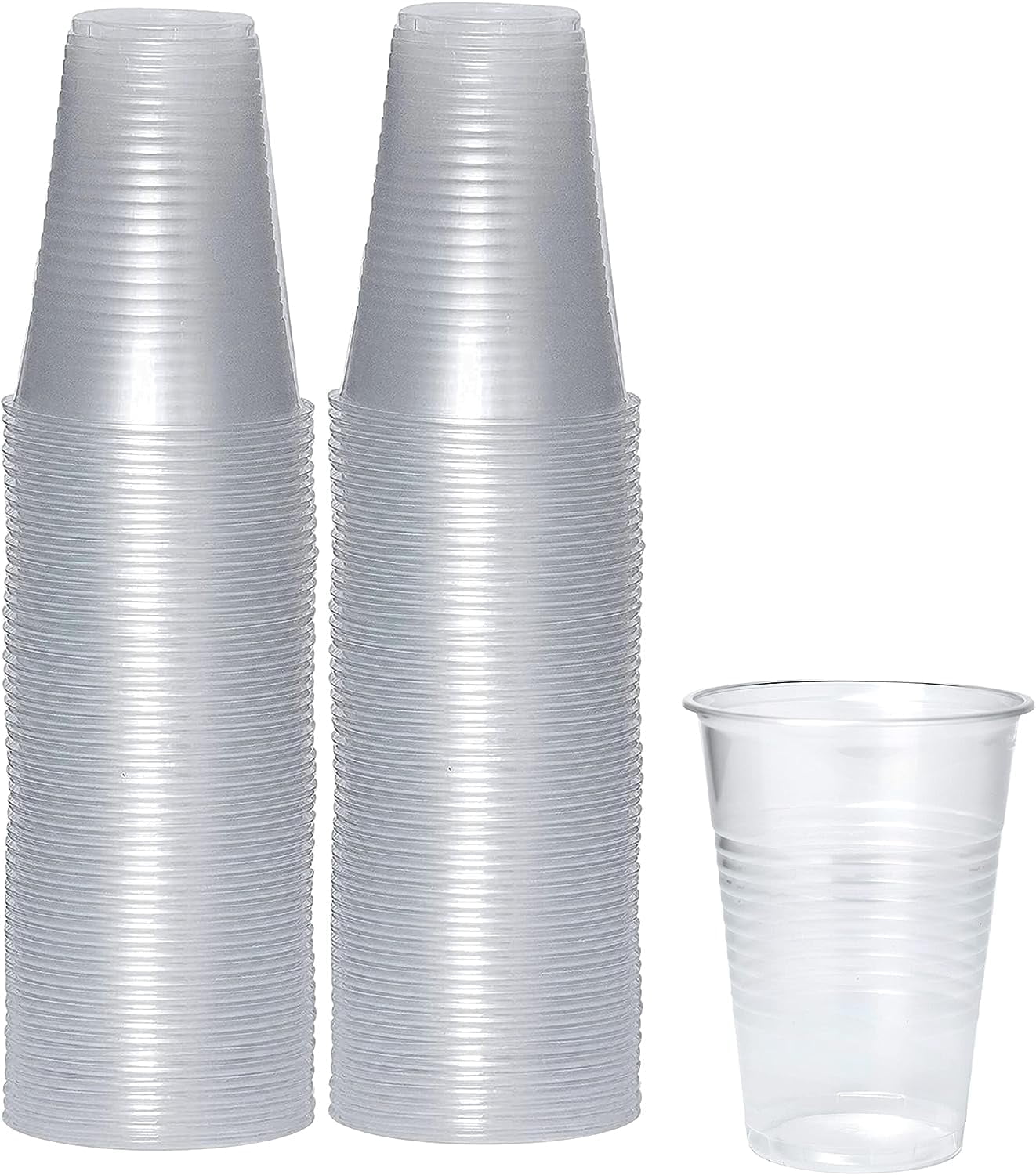 16 Oz Disposable Plastic Cups with Lids and Straws 100 SET Clear Cups BPA  FREE - Walmart.com