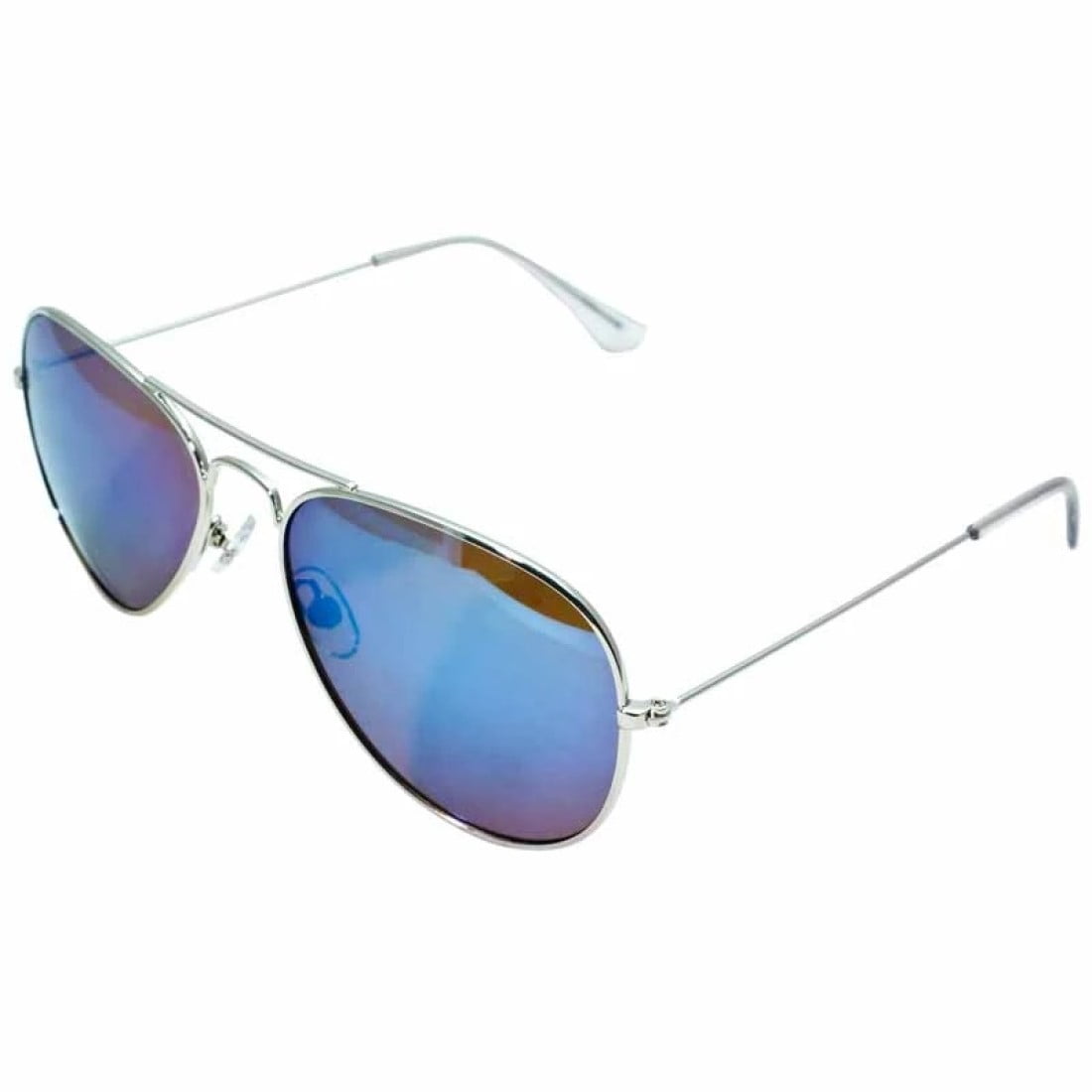 Panama Jack Silver Pilot Aviator Sunglasses (Blue Mirror) - Walmart.com