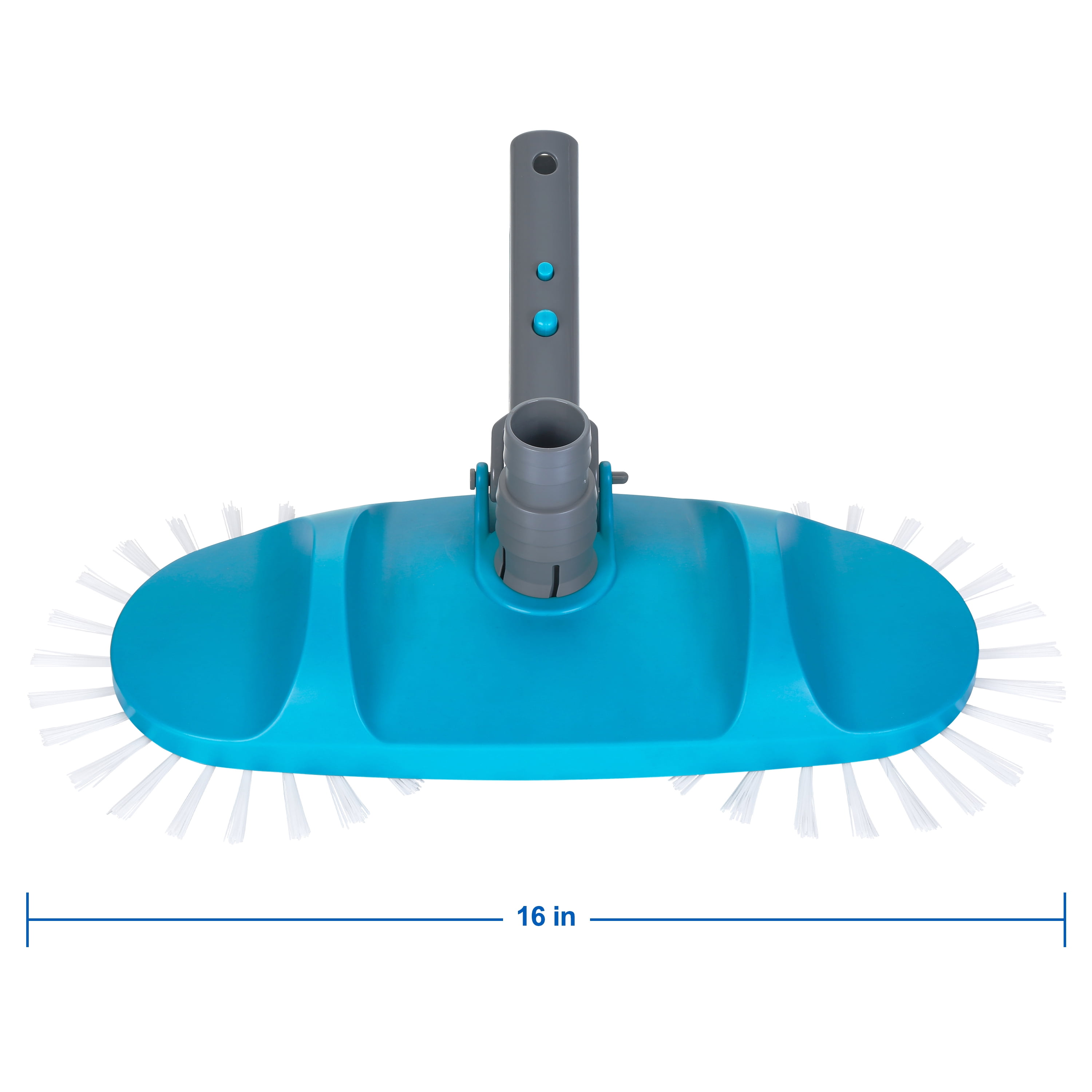 Mainstays Teal & Gray Handheld Pool Vacuum Head with Rotative Brushes - 2.51 lbs.